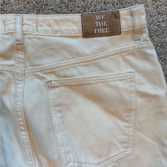 Free People jeans the Pacifica high rise slim straight jeans ivory size 32 NWT - Picture 9 of 9